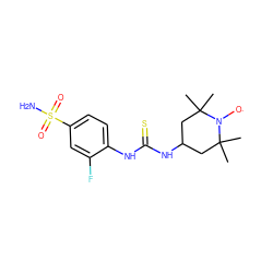 CC1(C)CC(NC(=S)Nc2ccc(S(N)(=O)=O)cc2F)CC(C)(C)N1[O] ZINC000101454675