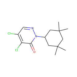 CC1(C)CC(n2ncc(Cl)c(Cl)c2=O)CC(C)(C)C1 ZINC000118635982