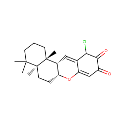 CC1(C)CCC[C@]2(C)[C@@H]3C=C4C(=CC(=O)C(=O)C4Cl)O[C@@H]3CC[C@@]12C ZINC000027656850