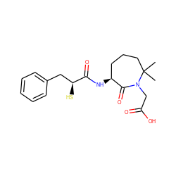 CC1(C)CCC[C@H](NC(=O)[C@@H](S)Cc2ccccc2)C(=O)N1CC(=O)O ZINC000003820336