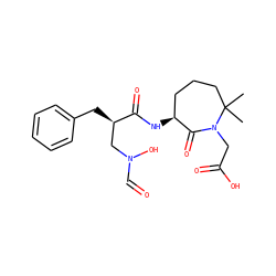 CC1(C)CCC[C@H](NC(=O)[C@H](Cc2ccccc2)CN(O)C=O)C(=O)N1CC(=O)O ZINC000003821447