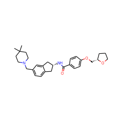 CC1(C)CCN(Cc2ccc3c(c2)C[C@H](NC(=O)c2ccc(OC[C@@H]4CCCO4)cc2)C3)CC1 ZINC000096174223