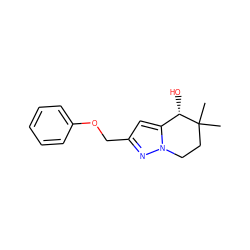 CC1(C)CCn2nc(COc3ccccc3)cc2[C@@H]1O ZINC000299837188