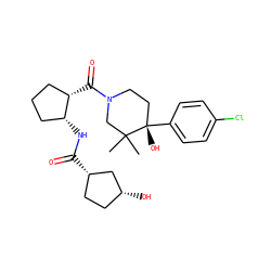 CC1(C)CN(C(=O)[C@H]2CCC[C@H]2NC(=O)[C@H]2CC[C@@H](O)C2)CC[C@]1(O)c1ccc(Cl)cc1 ZINC000096173239