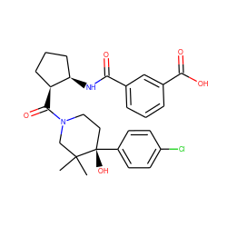 CC1(C)CN(C(=O)[C@H]2CCC[C@H]2NC(=O)c2cccc(C(=O)O)c2)CC[C@]1(O)c1ccc(Cl)cc1 ZINC000068121031