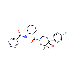 CC1(C)CN(C(=O)[C@H]2CCCC[C@H]2NC(=O)c2cncnc2)CC[C@]1(O)c1ccc(Cl)cc1 ZINC000096173232