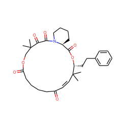 CC1(C)COC(=O)CCCCC(=O)/C=C/C(C)(C)[C@@H](CCc2ccccc2)OC(=O)[C@@H]2CCCCN2C(=O)C1=O ZINC000026977593