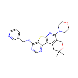 CC1(C)Cc2c(c(N3CCOCC3)nc3sc4c(NCc5cccnc5)ncnc4c23)CO1 ZINC000020438518