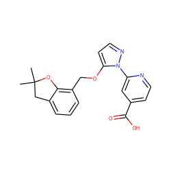 CC1(C)Cc2cccc(COc3ccnn3-c3cc(C(=O)O)ccn3)c2O1 ZINC000146719857