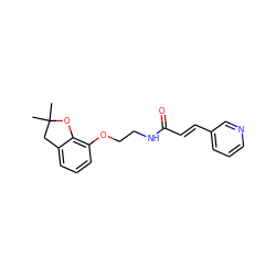 CC1(C)Cc2cccc(OCCNC(=O)/C=C/c3cccnc3)c2O1 ZINC000024451125