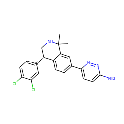 CC1(C)NC[C@@H](c2ccc(Cl)c(Cl)c2)c2ccc(-c3ccc(N)nn3)cc21 ZINC000114516046