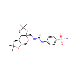 CC1(C)O[C@@H]2CO[C@@]3(CNC(=S)Nc4ccc(S(N)(=O)=O)cc4)OC(C)(C)O[C@H]3[C@@H]2O1 ZINC000028818623