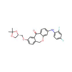 CC1(C)OC[C@@H](COc2ccc3c(c2)C(=O)c2ccc(Nc4ccc(F)cc4F)cc2OC3)O1 ZINC000103292963