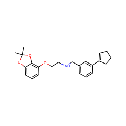 CC1(C)Oc2cccc(OCCNCc3cccc(C4=CCCC4)c3)c2O1 ZINC000035259215