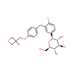 CC1(COc2ccc(Cc3cc([C@@H]4O[C@H](CO)[C@@H](O)[C@H](O)[C@H]4O)ccc3Cl)cc2)COC1 ZINC000201740518