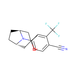 CC1(O)C[C@@H]2CC[C@@H](C1)N2c1ccc(C#N)c(C(F)(F)F)c1 ZINC000299871602