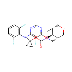 CC1(OC(=O)N2C[C@H]3COC[C@@H](C2)[C@@H]3Oc2ncnc(Nc3c(F)cccc3F)c2F)CC1 ZINC000148986174