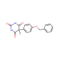 CC1(c2ccc(OCc3ccccc3)cc2)C(=O)NC(=O)NC1=O ZINC000028477089