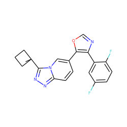 CC1(c2nnc3ccc(-c4ocnc4-c4cc(F)ccc4F)cn23)CCC1 ZINC000014961343