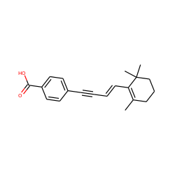 CC1=C(/C=C/C#Cc2ccc(C(=O)O)cc2)C(C)(C)CCC1 ZINC000001533168