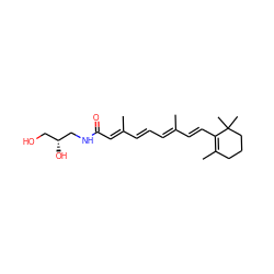 CC1=C(/C=C/C(C)=C/C=C/C(C)=C/C(=O)NC[C@H](O)CO)C(C)(C)CCC1 ZINC000034097830