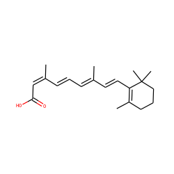 CC1=C(/C=C/C(C)=C/C=C/C(C)=C\C(=O)O)C(C)(C)CCC1 ZINC000003792789