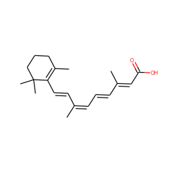 CC1=C(/C=C/C(C)=C\C=C\C(C)=C\C(=O)O)C(C)(C)CCC1 ZINC000012661824