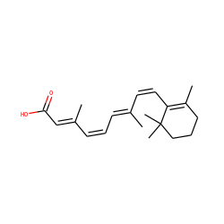 CC1=C(/C=C\C(C)=C\C=C/C(C)=C/C(=O)O)C(C)(C)CCC1 ZINC000006072464