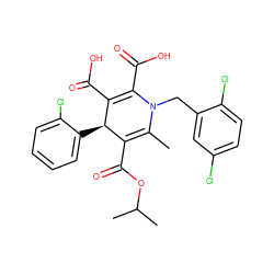 CC1=C(C(=O)OC(C)C)[C@@H](c2ccccc2Cl)C(C(=O)O)=C(C(=O)O)N1Cc1cc(Cl)ccc1Cl ZINC000027092338