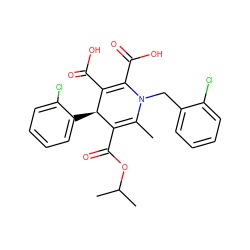 CC1=C(C(=O)OC(C)C)[C@@H](c2ccccc2Cl)C(C(=O)O)=C(C(=O)O)N1Cc1ccccc1Cl ZINC000013553495