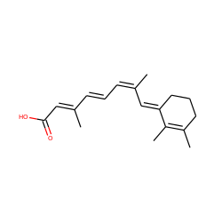 CC1=C(C)/C(=C/C(C)=C\C=C\C(C)=C\C(=O)O)CCC1 ZINC000095553900