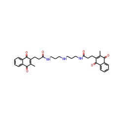 CC1=C(CCC(=O)NCCCNCCCNC(=O)CCC2=C(C)C(=O)c3ccccc3C2=O)C(=O)c2ccccc2C1=O ZINC000036113895