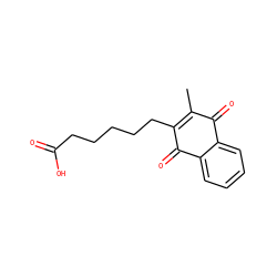 CC1=C(CCCCCC(=O)O)C(=O)c2ccccc2C1=O ZINC000001909560