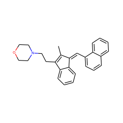 CC1=C(CCN2CCOCC2)c2ccccc2/C1=C\c1cccc2ccccc12 ZINC000013782399