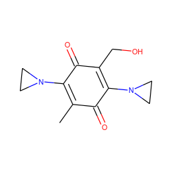 CC1=C(N2CC2)C(=O)C(CO)=C(N2CC2)C1=O ZINC000001549189