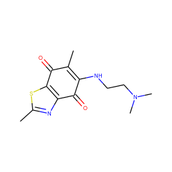 CC1=C(NCCN(C)C)C(=O)c2nc(C)sc2C1=O ZINC000101411176