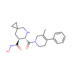 CC1=C(c2ccccc2)CCN(C(=O)[C@H]2NCC3(CC3)C[C@@H]2C(=O)NO)C1 ZINC000035246452