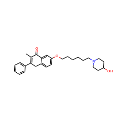 CC1=C(c2ccccc2)Cc2ccc(OCCCCCCN3CCC(O)CC3)cc2C1=O ZINC000013834841