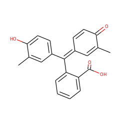 CC1=C/C(=C(/c2ccc(O)c(C)c2)c2ccccc2C(=O)O)C=CC1=O ZINC000012671061