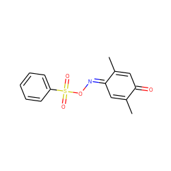 CC1=C/C(=N\OS(=O)(=O)c2ccccc2)C(C)=CC1=O ZINC000012658763