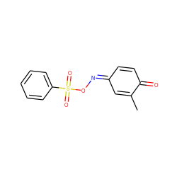 CC1=C/C(=N\OS(=O)(=O)c2ccccc2)C=CC1=O ZINC000012730644