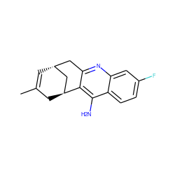 CC1=C[C@@H]2Cc3nc4cc(F)ccc4c(N)c3[C@@H](C1)C2 ZINC000100833248
