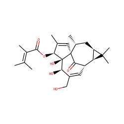 CC1=C[C@]23C(=O)[C@@H](C=C(CO)[C@@H](O)[C@]2(O)[C@H]1OC(=O)C(C)=C(C)C)[C@H]1[C@@H](C[C@H]3C)C1(C)C ZINC000103148868