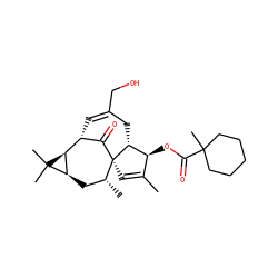 CC1=C[C@]23C(=O)[C@@H](C=C(CO)C[C@@H]2[C@H]1OC(=O)C1(C)CCCCC1)[C@H]1[C@@H](C[C@H]3C)C1(C)C ZINC001772610853