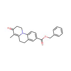 CC1=C2CCc3cc(C(=O)OCc4ccccc4)ccc3N2CCC1=O ZINC000013580696