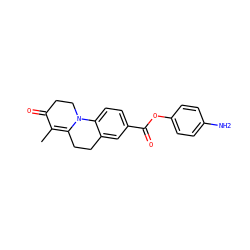 CC1=C2CCc3cc(C(=O)Oc4ccc(N)cc4)ccc3N2CCC1=O ZINC000028354210