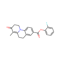 CC1=C2CCc3cc(C(=O)Oc4ccccc4F)ccc3N2CCC1=O ZINC000028347953