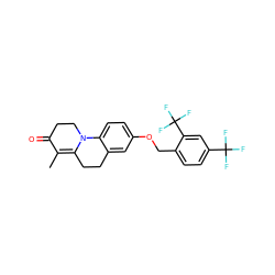 CC1=C2CCc3cc(OCc4ccc(C(F)(F)F)cc4C(F)(F)F)ccc3N2CCC1=O ZINC000013580675