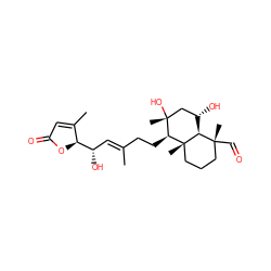 CC1=CC(=O)O[C@@H]1[C@@H](O)/C=C(\C)CC[C@@H]1[C@@]2(C)CCC[C@@](C)(C=O)[C@@H]2[C@@H](O)C[C@@]1(C)O ZINC000040974352