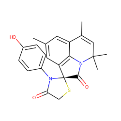 CC1=CC(C)(C)N2C(=O)[C@]3(SCC(=O)N3c3ccc(O)cc3)c3cc(C)cc1c32 ZINC000002339986